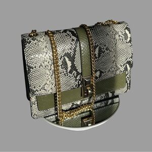 Aldo Snakeskin Patterned Women's Bag with Gold Chain
